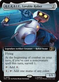 H.E.R.B.I.E., Lovable Robot (Extended Art) - Commander: Marvel Super Heroes - Magic: The Gathering card