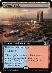 Coastal Peak (Extended Art) - Commander: Marvel Super Heroes - Magic: The Gathering card
