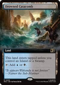Drowned Catacomb (Extended Art) - Commander: Marvel Super Heroes - Magic: The Gathering card