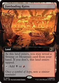 Foreboding Ruins (Extended Art) - Commander: Marvel Super Heroes - Magic: The Gathering card