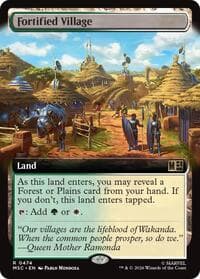 Fortified Village (Extended Art) - Commander: Marvel Super Heroes - Magic: The Gathering card