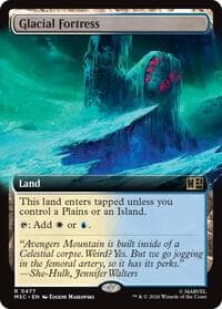 Glacial Fortress (Extended Art) - Commander: Marvel Super Heroes - Magic: The Gathering card