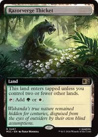 Razorverge Thicket (Extended Art) - Commander: Marvel Super Heroes - Magic: The Gathering card