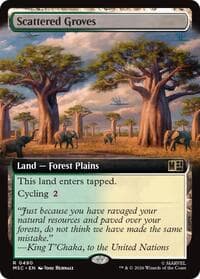 Scattered Groves (Extended Art) - Commander: Marvel Super Heroes - Magic: The Gathering card