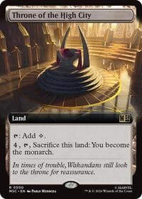 Throne of the High City (Extended Art) - Commander: Marvel Super Heroes - Magic: The Gathering card