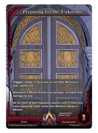 Preparing for the Unknown - The Vault Trials - Alpha Clash card