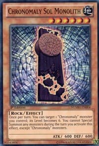 Chronomaly Sol Monolith - Number Hunters - YuGiOh card