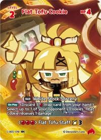 Flat Tofu Cookie (SEC) - Arena of Glory - CookieRun: Braverse TCG card