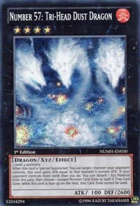 Number 57: Tri-Head Dust Dragon - Number Hunters - YuGiOh card