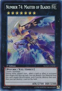 Number 74: Master of Blades - Number Hunters - YuGiOh card