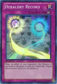 Heraldry Record - Number Hunters - YuGiOh card