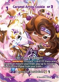 Caramel Arrow Cookie (SSR) - A Game of Truth and Deceit - CookieRun: Braverse TCG card