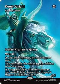 Doom Variant - Roaming Throne (Borderless) - Marvel Universe Eternal-Legal - Magic: The Gathering card