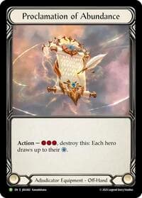 Proclamation of Abundance - JDG082 - Flesh and Blood: Promo Cards - Flesh and Blood TCG card