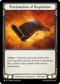 Proclamation of Requisition - JDG080 - Flesh and Blood: Promo Cards - Flesh and Blood TCG card