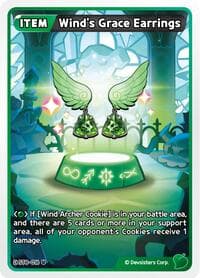 Wind's Grace Earrings - Starter Deck Assortment 2: Legendary Cookie - CookieRun: Braverse TCG card
