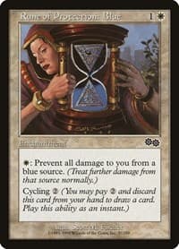 Rune of Protection: Blue - Urza's Saga - Magic: The Gathering card