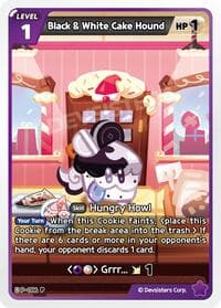 Black & White Cake Hound - Promotion Cards - CookieRun: Braverse TCG card