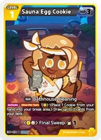 Sauna Egg Cookie - Promotion Cards - CookieRun: Braverse TCG card