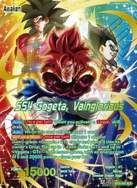 SS4 Son Goku & SS4 Vegeta // SS4 Gogeta, Vainglorious (SLR) - Impact Beyond Dimensions - Dragon Ball Super: Masters card