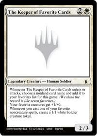 The Keeper of Favorite Cards (5/12/2025) - Un-Known Event Playtest Cards - Magic: The Gathering card
