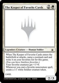 The Keeper of Favorite Cards (2/9/2024) - Un-Known Event Playtest Cards - Magic: The Gathering card