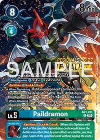 Paildramon - AD1-011 (Regionals 26-27 Season 2 Finalist) - Advanced Booster Digimon Generation - Digimon Card Game card