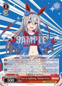 Fast as Lightning, Tamamo Cross - Umamusume: Pretty Derby - Weiss Schwarz card