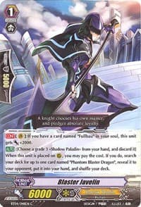 Blaster Javelin - BT04: Eclipse of Illusionary Shadows - Cardfight Vanguard card