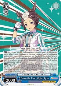 Down the Line, Mejiro Ryan - Umamusume: Pretty Derby - Weiss Schwarz card