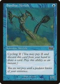 Sandbar Merfolk - Urza's Saga - Magic: The Gathering card
