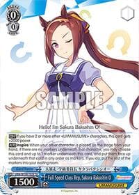 Full Speed Class Rep, Sakura Bakushin O - Umamusume: Pretty Derby - Weiss Schwarz card