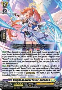 Knight of Great Favor, Orcades - DZ-BT14: Envoys of the Crimson Moon - Cardfight Vanguard card