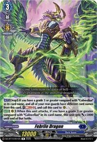 Febrile Dragon - DZ-BT14: Envoys of the Crimson Moon - Cardfight Vanguard card