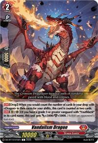 Vandalism Dragon - DZ-BT14: Envoys of the Crimson Moon - Cardfight Vanguard card