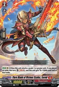 Flare Blade of Vicious Scales, Farvid - DZ-BT14: Envoys of the Crimson Moon - Cardfight Vanguard card