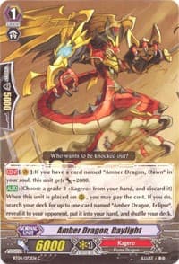 Amber Dragon, Daylight - BT04: Eclipse of Illusionary Shadows - Cardfight Vanguard card
