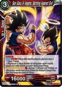 Son Goku & Vegeta, Battling Against Evil - Impact Beyond Dimensions - Dragon Ball Super: Masters card