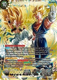 SS Vegito & SS3 Gotenks, Fusion Warrior at Battle's End (SCR) - Impact Beyond Dimensions - Dragon Ball Super: Masters card