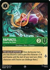 Rapunzel - Escaping the Tower - Attack of the Vine! - Disney Lorcana card