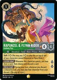 Rapunzel & Flynn Rider - Unlikely Pair - Attack of the Vine! - Disney Lorcana card