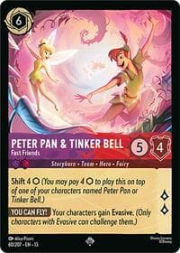 Peter Pan & Tinker Bell - Fast Friends - Attack of the Vine! - Disney Lorcana card