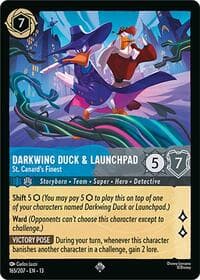 Darkwing Duck & Launchpad - St. Canard's Finest - Attack of the Vine! - Disney Lorcana card