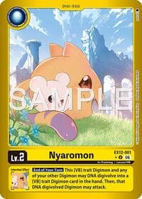 Nyaromon (Limited Foil) - Digital World Shambala - Digimon Card Game card