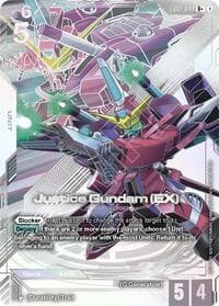 Justice Gundam (EX) (R+) - Eternal Nexus - Gundam Card Game card