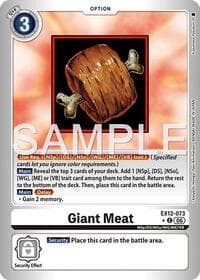 Giant Meat (Limited Foil) - Digital World Shambala - Digimon Card Game card