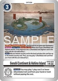 Genshi Continent & Ashino Island (Limited Foil) - Digital World Shambala - Digimon Card Game card