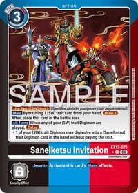 Saneiketsu Invitation (Limited Foil) - Digital World Shambala - Digimon Card Game card