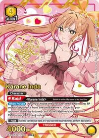 Karane Inda (009) (SR**) - UE21BT: The 100 Girlfriends Who Really, Really, Really, Really, REALLY Love You - Union Arena card