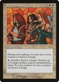 Serra's Liturgy - Urza's Saga - Magic: The Gathering card